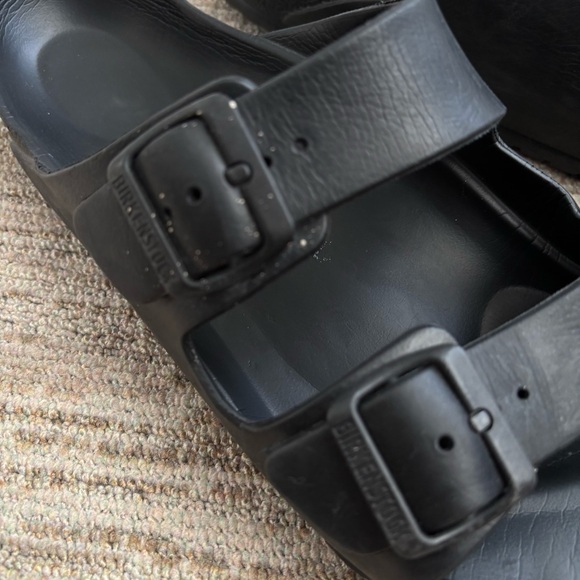 BIRKENSTOCK MENS PRE-OWNED BLACK ARIZONA ESSENTIALS EVA DOUBLE STRAP SANDALS 44 - Picture 5 of 12